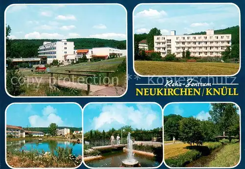 AK / Ansichtskarte Neukirchen_Knuellgebirge Reha Zentrum Badesee Springbrunnen Park Neukirchen Knuellgebirge