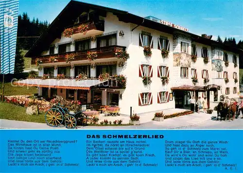 AK / Ansichtskarte Inzell Gasthof Schmelz Schmelzerlied Inzell