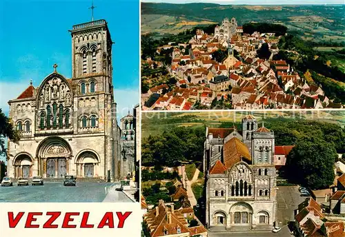 AK / Ansichtskarte Vezelay la basilique Sainte Madeleine Facade restauree par Viollet le Duc Vezelay