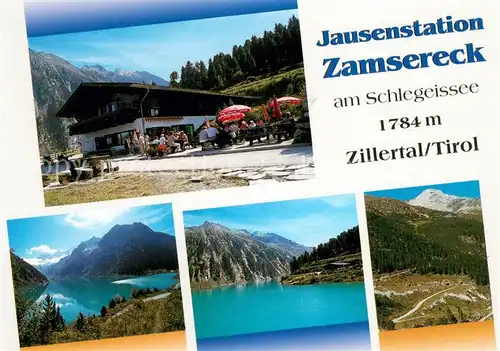 AK / Ansichtskarte Ginzling Jausenstation Zamsereck am Schlegeissee Stausee Bergwelt Zillertaler Alpen Ginzling