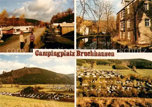 AK / Ansichtskarte Bruchhausen_Sauerland Campingplatz Bruchhauser Steine Landschaftspanorama Bruchhausen_Sauerland