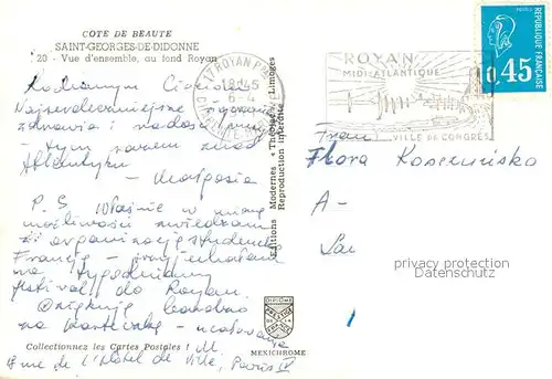 AK / Ansichtskarte Saint Georges de Didonne Vue aerienne au fond Royan Saint Georges de Didonne