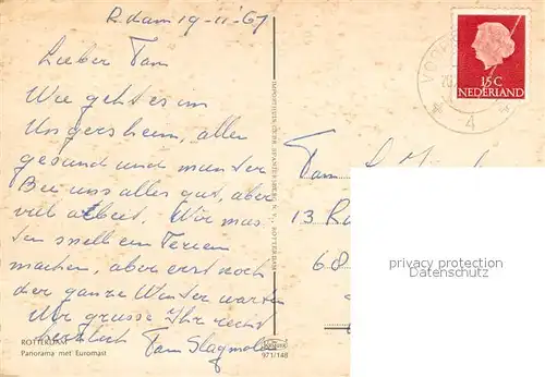 AK / Ansichtskarte Rotterdam Euromast luchtopname Rotterdam