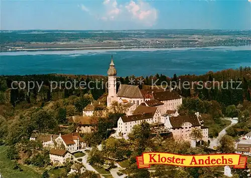 AK / Ansichtskarte Andechs Kloster am Ammersee Fliegeraufnahme Andechs