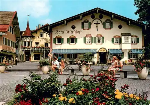 AK / Ansichtskarte Oberammergau Hotel Alte Post am Dorfplatz Oberammergau