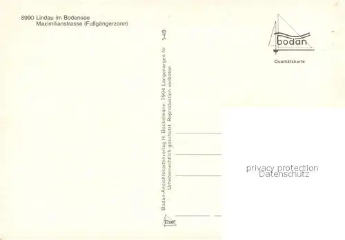 AK / Ansichtskarte Lindau_Bodensee Maximilianstrasse Fussgaengerzone Altstadt Lindau Bodensee
