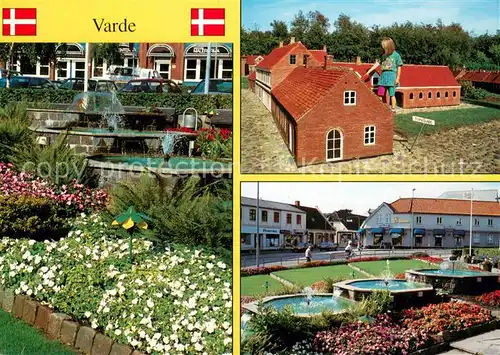 AK / Ansichtskarte Varde Partien in Innenstadt Wasserspiele Miniaturausstellung Varde