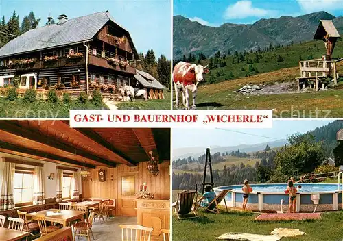 AK / Ansichtskarte Deutsch Griffen Gast und Bauernhof Wicherle Gaststube Pool Wegekreuz Deutsch Griffen