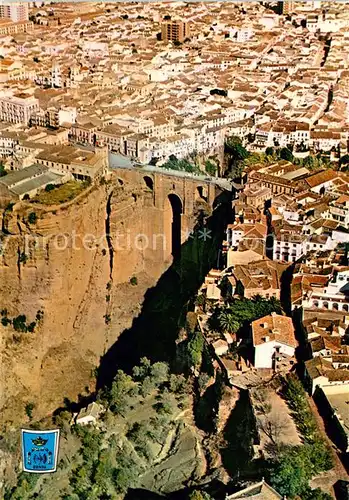 AK / Ansichtskarte Ronda_Andalucia Vista parcial Ciudad el Tajo y Puente Ronda Andalucia