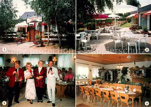 AK / Ansichtskarte Falkenhain_Altenburg Parkgaststaette Terrasse Gaststube Musikquartett Falkenhain Altenburg