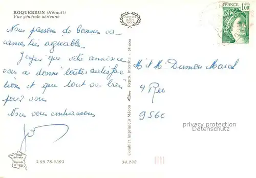 AK / Ansichtskarte Roquebrun Vue aerienne Roquebrun