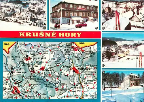 AK / Ansichtskarte Krusne_Hory Staedte im Erzgebirge Wintersportplaetze Jachymov Horni Blatna Nove Hamry Pernink Nejdek Krusne Hory