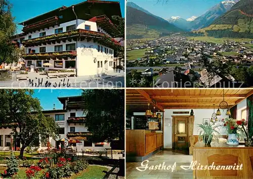 AK / Ansichtskarte Mittersill_Oberpinzgau Gasthof Hirschenwirt Gaststube Garten Panorama Mittersill Oberpinzgau