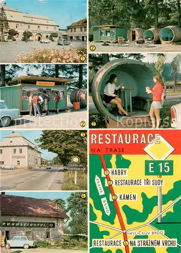 AK / Ansichtskarte Habry_Habern Restaurace Jednoty na trase E 15 Habry Habern