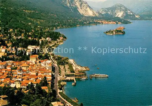 AK / Ansichtskarte Stresa_Lago_Maggiore Kuestenpanorama Fliegeraufnahme Stresa_Lago_Maggiore