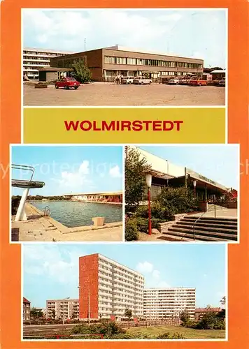 AK / Ansichtskarte Wolmirstedt Kreiskulturhaus Freibad HO Gaststaette Kristall Geschwister Scholl Strasse Wolmirstedt
