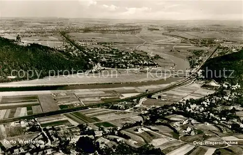 AK / Ansichtskarte Porta_Westfalica Fliegeraufnahme Porta_Westfalica