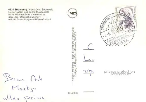 AK / Ansichtskarte Stromberg_Hunsrueck Fliegeraufnahme mit Hoehenfreibad Stromberg Hunsrueck