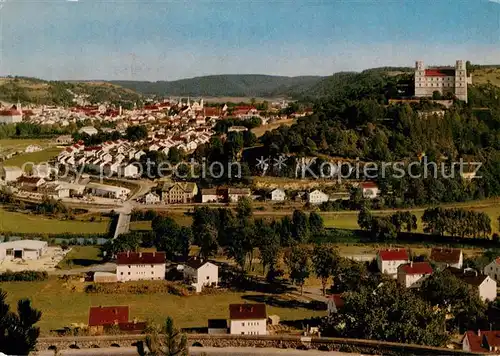 AK / Ansichtskarte Eichstaett_Oberbayern Altmuehltal mit Willibaldsburg Fliegeraufnahme Eichstaett_Oberbayern