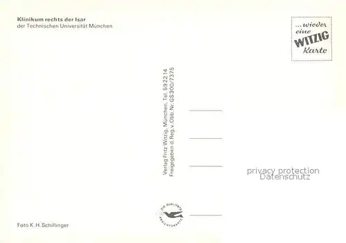 AK / Ansichtskarte Muenchen Klinikum rechts der Isar Fliegeraufnahme Muenchen