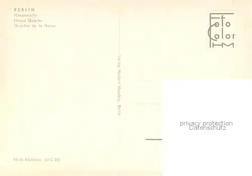 AK / Ansichtskarte Berlin Hansaviertel Berlin
