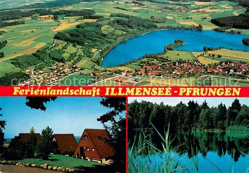 AK / Ansichtskarte Pfrungen Fliegeraufnahme Dorfmotiv Weiher Pfrungen