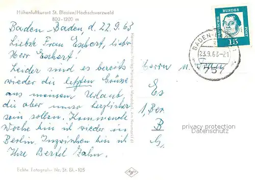 AK / Ansichtskarte St_Blasien Panorama St_Blasien