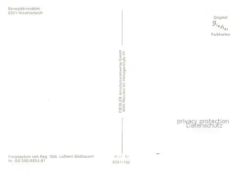 AK / Ansichtskarte Niederaltaich_Donau Fliegeraufnahme mit Benediktinerabtei Niederaltaich 