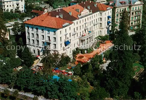 AK / Ansichtskarte Locarno_TI Grand Hotel Fliegeraufnahme Locarno_TI
