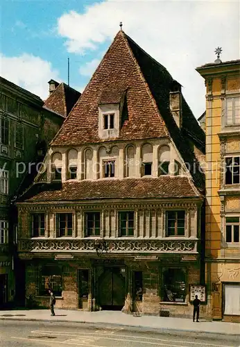 AK / Ansichtskarte Steyr_Enns_Oberoesterreich Bummerlhaus gotisches Buergerhaus Historisches Gebaeude ehem. Gasthof Zum goldenen Loewen Steyr_Enns