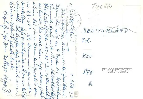 AK / Ansichtskarte Tucepi Hotel am Strand Segeln Ansicht vom Meer aus Berge Tucepi