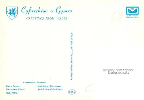 AK / Ansichtskarte Caernarvon Castle Square Yachting aerial view of the castle Caernarvon