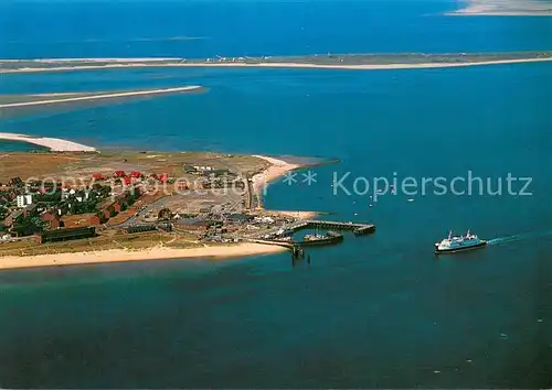 AK / Ansichtskarte Sylt Lister Hafen mit Ellbogen Fliegeraufnahme Sylt