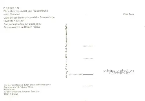 AK / Ansichtskarte Dresden Fliegeraufnahme mit Neumarkt und Frauenkirche Dresden