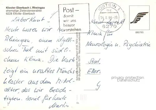 AK / Ansichtskarte Eltville_Rhein Kloster Eberbach Fliegeraufnahme Eltville_Rhein