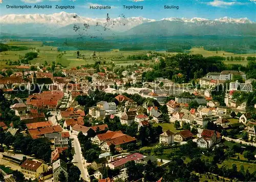 AK / Ansichtskarte Bad_Woerishofen Fliegeraufnahme mit Alpenblick Bad_Woerishofen