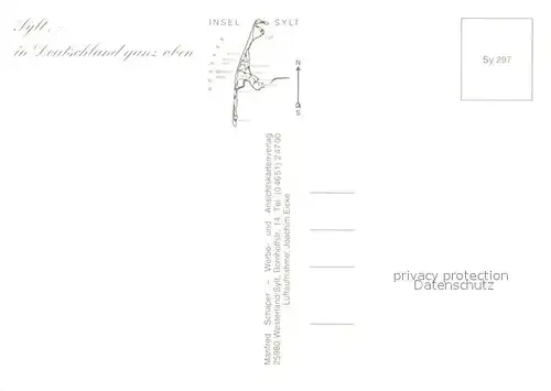 AK / Ansichtskarte Sylt Suedspitze im Wandel der Zeit Fliegeraufnahmen Sylt