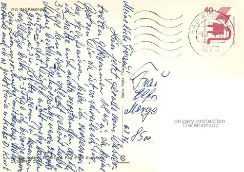 AK / Ansichtskarte Bad_Kissingen Fliegeraufnahme Bad_Kissingen