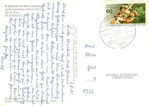 AK / Ansichtskarte St_Peter_Schwarzwald Wallfahrtskirche Maria Lindenberg mit Exerzitienhaus Fliegeraufnahme St_Peter_Schwarzwald