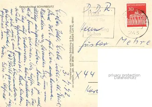 AK / Ansichtskarte Scharbeutz_Ostseebad  Scharbeutz_Ostseebad