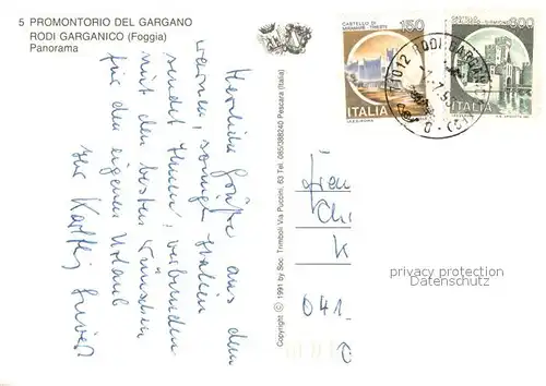 AK / Ansichtskarte Rodi_Garganico Fliegeraufnahme Rodi Garganico