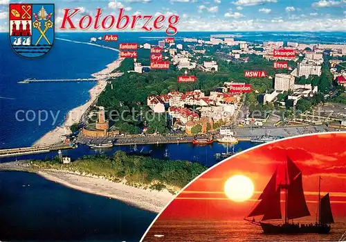 AK / Ansichtskarte Kolobrzeg_Polen Fliegeraufnahme Kolobrzeg_Polen