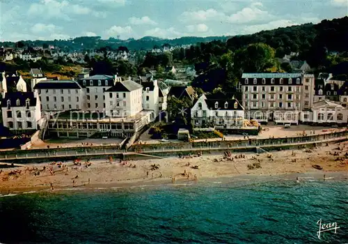 AK / Ansichtskarte Douarnenez La plage des Sables Blancs le Centre de Cure marine Vue aerienne Douarnenez