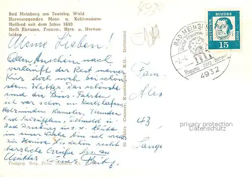 AK / Ansichtskarte Bad_Meinberg Moor und Kohlesaeure Heilbad Fliegeraufnahme Bad_Meinberg