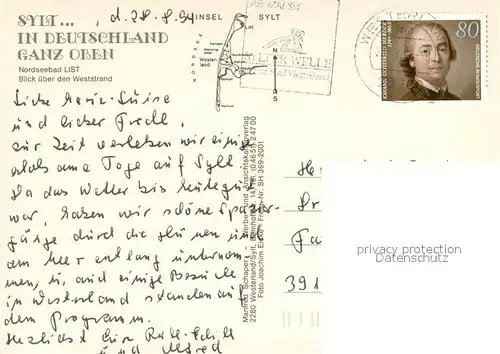 AK / Ansichtskarte List_Sylt Weststrand Fliegeraufnahme List_Sylt