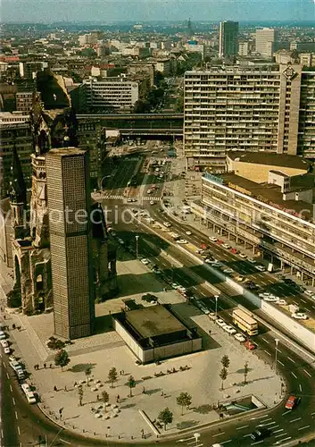 AK / Ansichtskarte Berlin Blick vom Europa Center auf Gedaechtniskirche mit Hardenbergstrasse am Zoo Berlin