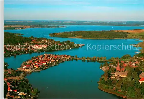 AK / Ansichtskarte Malchow Fliegeraufnahme mit Fleesensee Malchow