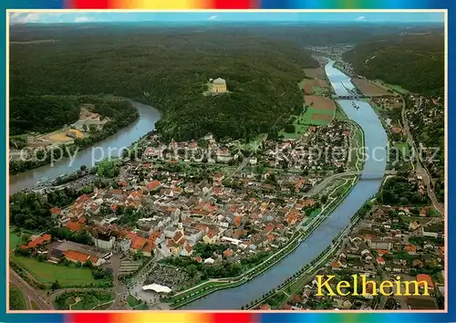 AK / Ansichtskarte Kelheim am Zusammenfluss von Altmuehl und Donau Fliegeraufnahme Kelheim
