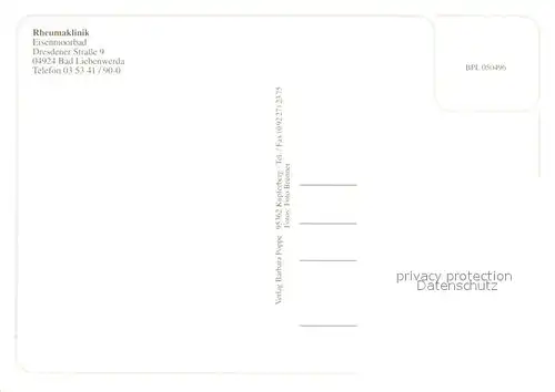 AK / Ansichtskarte Bad_Liebenwerda Rheumaklinik Hallenbad Rezeption Bad_Liebenwerda