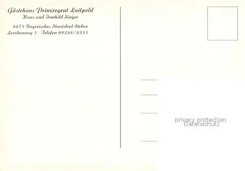 AK / Ansichtskarte Bad_Steben Gaestehaus Prinzregent Luitpold Bad_Steben